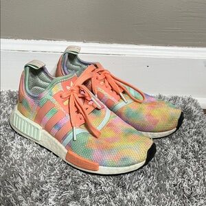 Adidas NMD tie dye Pastel Orange and Pink Sneakers
